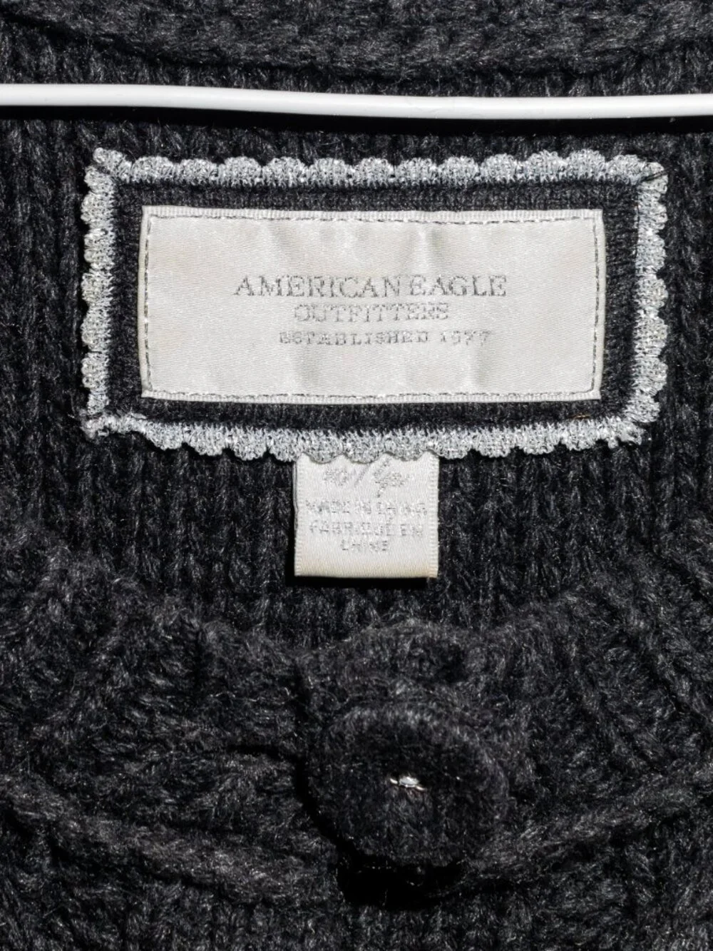 Vintage American Eagle Twilight Core Short Sleeve Cardigan Sweater Y2K BABYDOLL